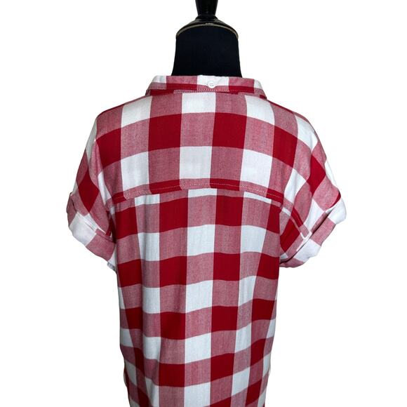 Alexander Jordan red plaid short sleeves button shirt size M - Picture 8 of 13